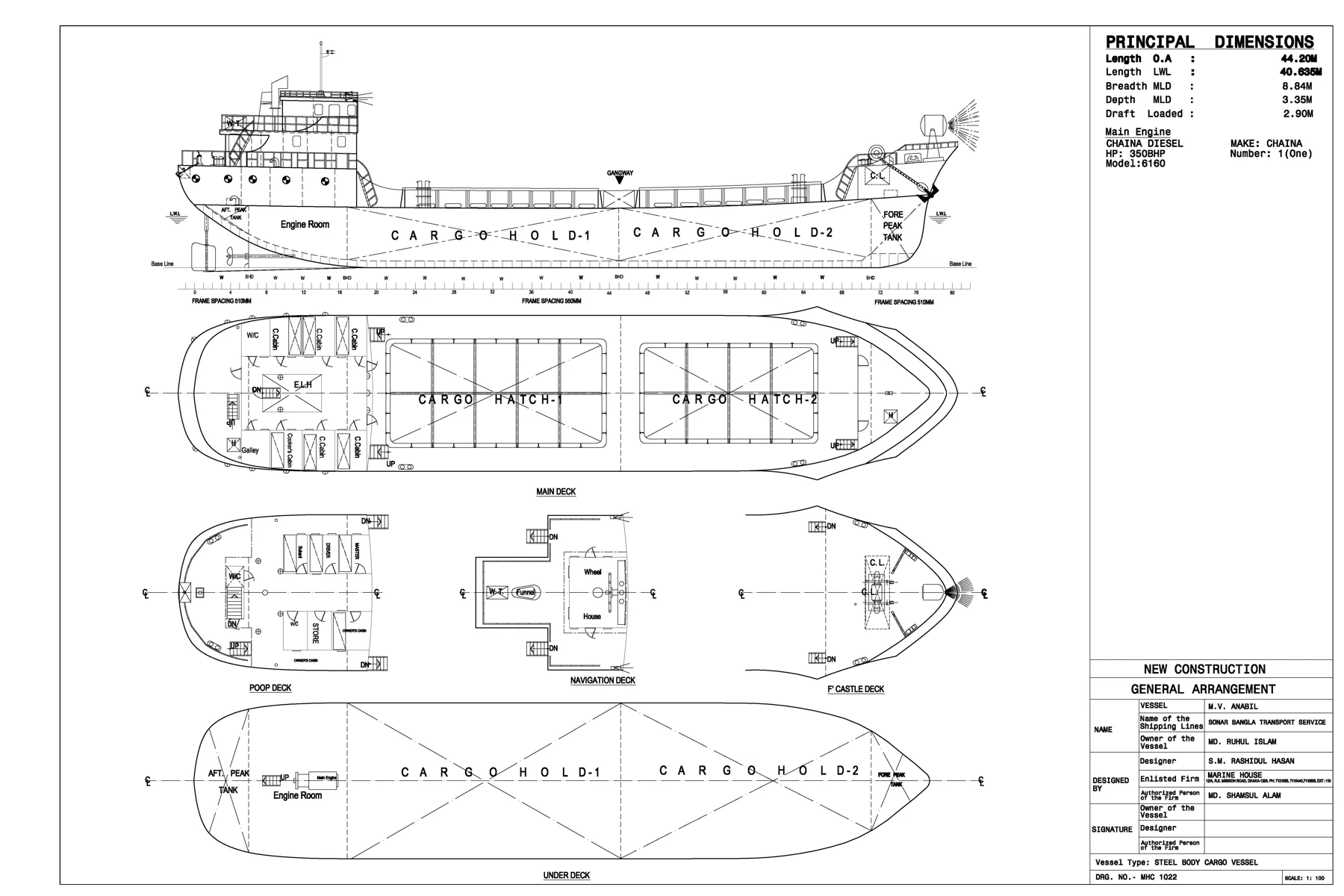 01 No. 150 DWT Oil Tanker (Meghna-1)